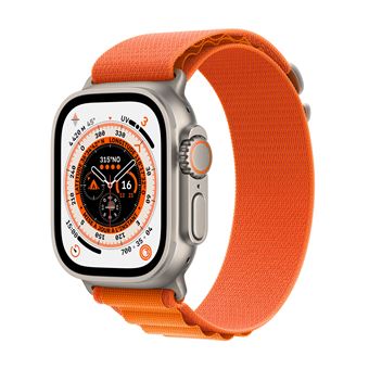 Apple Watch Ultra + Cellular, boîtier Titane 49mm avec Boucle Alpine Orange Taille M - 1