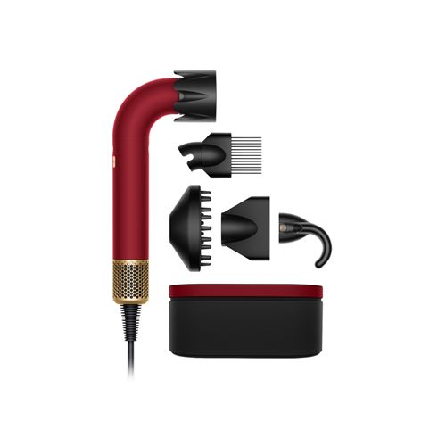 Sèche-Cheveux Dyson Supersonic R Cheveux Bouclés à Frisés Velours Rouge et Or