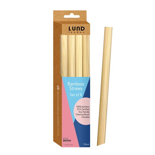 Pailles en Bambou Lund London 8 x 12 mm Beige