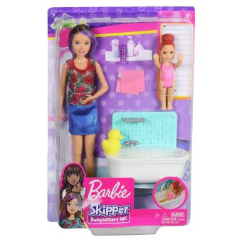 Coffret Barbie Babysitter Heure du bain - 1