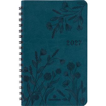 Agenda Semainier Carré 2026 OBERTHUR - Reliure Wire'O 16x16cm, Français/anglais, De Janvier à Décembre