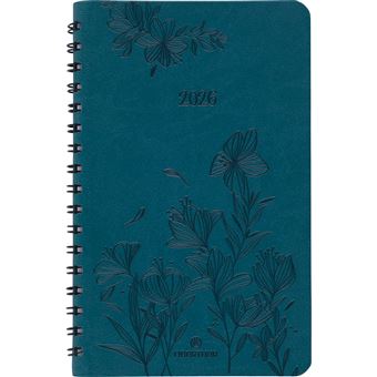 Agenda civil de poche semainier Oberthur Collection Primrose 15 2026 Vert - 1