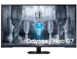 Samsung Odyssey Neo G7 S43CG700NU - G70NC Series - moniteur QLED - Intelligent - jeux - 43" - 3840 x 2160 4K @ 144 Hz - VA - 400 cd/m² - 4250:1 - DisplayHDR 600 - 1 ms - 2xHDMI, DisplayPort - haut-parleurs - noir, blanc