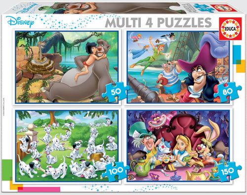 Puzzle Educe Classiques Disney Multi 4 en 1