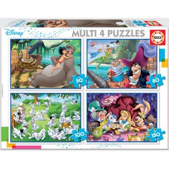 Puzzle Educe Classiques Disney Multi 4 en 1