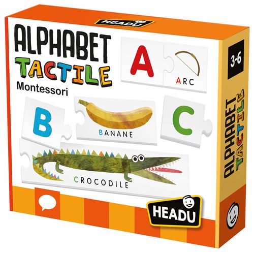 Jeu de découverte Alphabet Tactile Montessori Headu