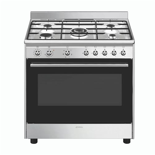 Smeg Piano de cuisson gaz 115 L L. 60 x H. 90 cm CX90GM inox Gris - vue 5