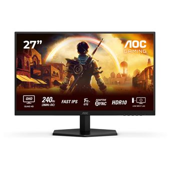 AOC Gaming Q27G42ZE - Écran LED - jeux - 27" - 2560 x 1440 QHD @ 240 Hz - Fast IPS - 300 cd/m² - HDR10 - 0.3 ms - HDMI, DisplayPort - 1