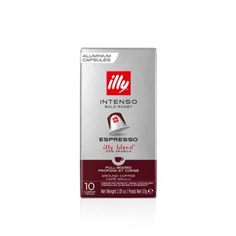 Boite de 10 Capsules café Illy Torrefaction Intense 8911 Argent et Bordeaux