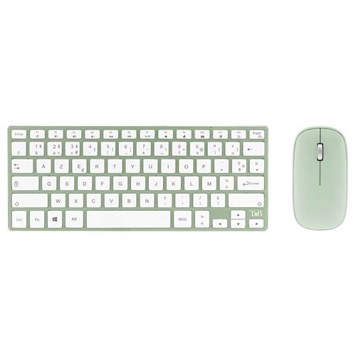 Ensemble clavier sans fil Bluetooth T'n'b iClick Vert et souris sans fil Bluetooth Vert
