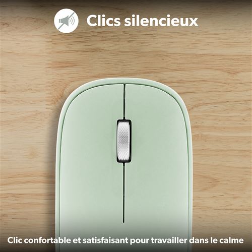 iClick - Clavier Bluetooth rechargeable en aluminium et souris sans fil -  vert