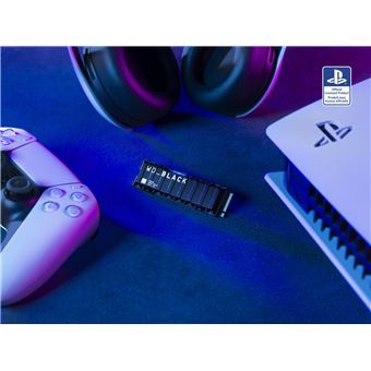 Disque SSD interne WD_BLACK SN850 NVMe 1 To sous licence officielle pour consoles PS5 Noir