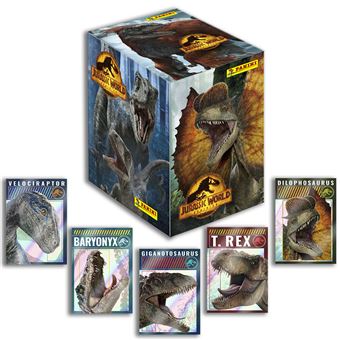 Jeu de cartes Panini Jurassic World Le monde d'après Boîte de 50 pochettes