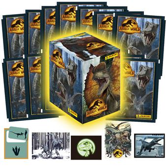 Jeu de cartes Panini Jurassic World Le monde d'après Boîte de 50 pochettes