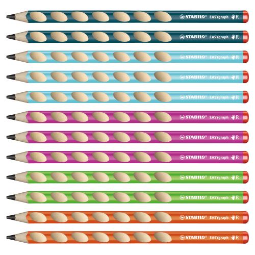 Crayon graphite Stabilo Easygraph droitier Modèle aléatoire