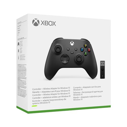 Manette Xbox Séries X avec adaptateur sans-fil Windows 10 Noir