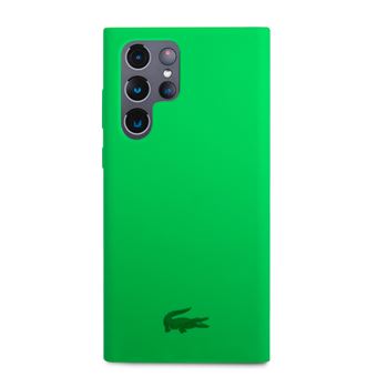 Coque en silicone pour Samsung Galaxy S22 Ultra Lacoste Vert