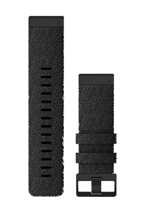 Bracelet Garmin Quickfit 26 Mm Nylon Noir Chiné