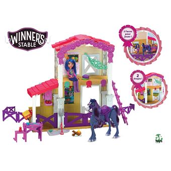 Coffret Winner's Stable L’Écurie avec cheval articulé Poupée et accessoires