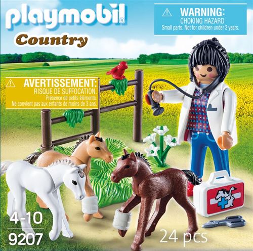 Playmobil 9207 Œuf Vétérinaire Avec Poulains