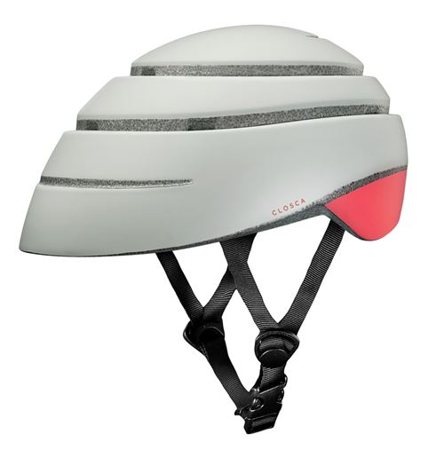 Casque de vélo pliable Closca Loop Taille L Blanc et Corail
