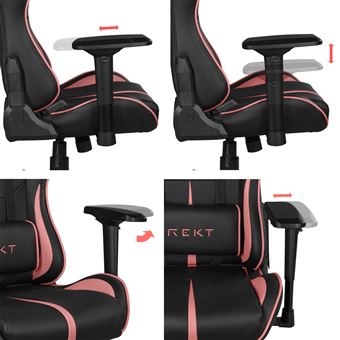 Fauteuil Gaming REKT Team8 Noir et Rose