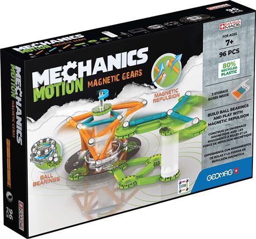 Geomag Jeu De Construction Magnétique Mechanics Ecofriends Motion 96 Pièces