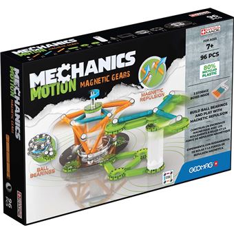 Jeu de construction magnétique Geomag Mechanics Ecofriends Motion 96 pièces