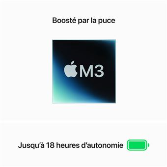 Apple MacBook Air 15,3'''' 512Go SSD 16Go RAM Puce M3 CPU 8 cours GPU 10 cours Gris sideral Nouveau
