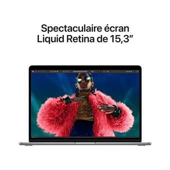 Apple MacBook Air 15,3'''' 512Go SSD 16Go RAM Puce M3 CPU 8 cours GPU 10 cours Gris sideral Nouveau