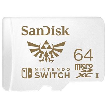 Carte mémoire microSDXC UHS-I SanDisk 64 Go pour Nintendo Switch