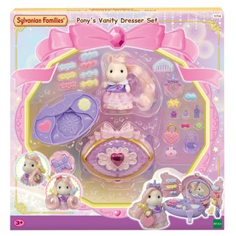 Figurine Sylvanian Families La coiffeuse de la fille Poney - 1