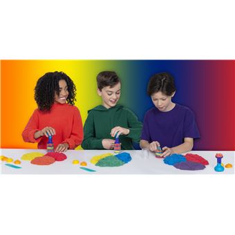 Pâte à modeler pour enfant Kinetic Sand Coffret Arc-en-ciel 390 g et 6 accessoires Modèle aléatoire