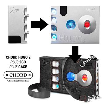 Etui Premium en Cuir Chord Electronics pour Hugo 2 + 2 Go Noir