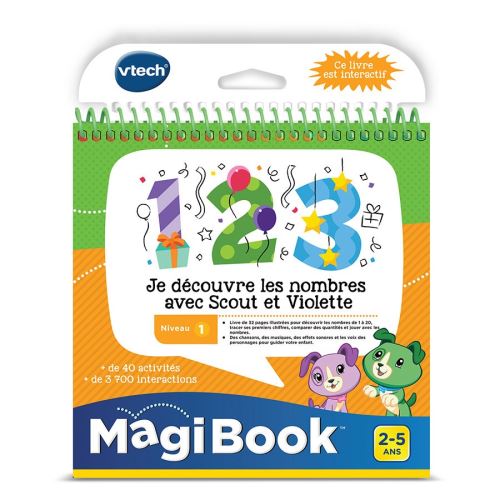 VTech MagiBook Livre Éducatif Enfant Niveau 1 Je découvre Les Nombres avec Scout et Pages Illustrées et Interactives Cadeau Fille et Garçon de à Contenu en Français - vue 5