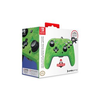 Manette audio Nintendo Switch Pdp Faceoff Deluxe+ Camouflage Vert