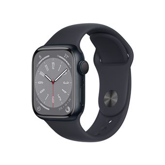 Apple Watch Series 8 GPS, boîtier Aluminium Minuit 41 mm avec Bracelet Sport Minuit