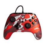 Manette filaire améliorée PowerA pour Xbox Séries X/S Camouflage Rouge Métallique