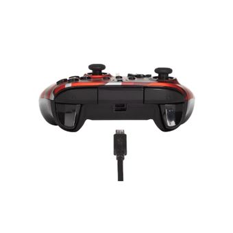 Manette filaire améliorée PowerA pour Xbox Séries X/S Camouflage Rouge Métallique