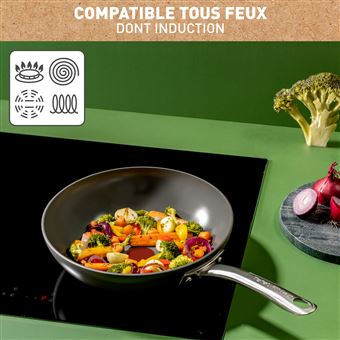 Poêle Tefal Renew+ wok C4241953 28 cm Noir