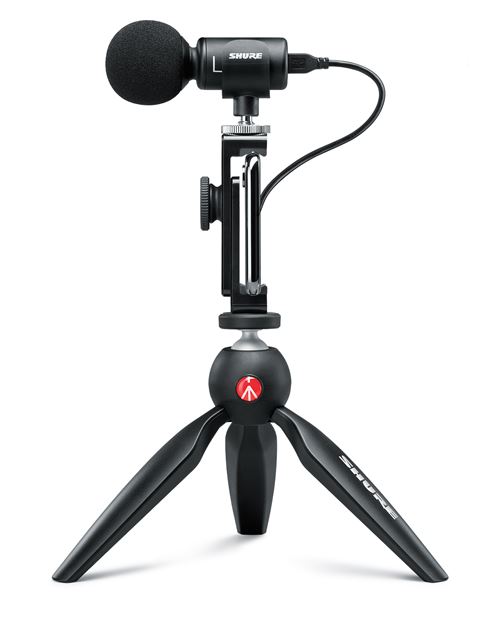 Kit vidéo Shure MV88+ avec microphone stéréo numérique à condensateur Noir