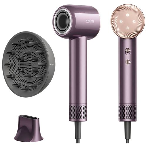 Dreame Violet Sèche-Cheveux - Glory Combo - Professionnel - Séchage Rapide - Moteur Haute Vitesse 110000 Tr/Min