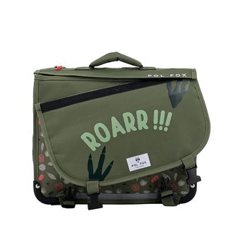 Cartable scolaire Pol Fox Dino Kaki 35 cm