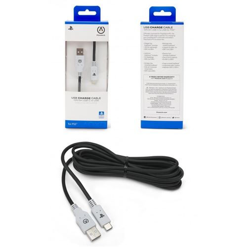 Câble de charge USB type C Acco pour PS5 3 m Noir