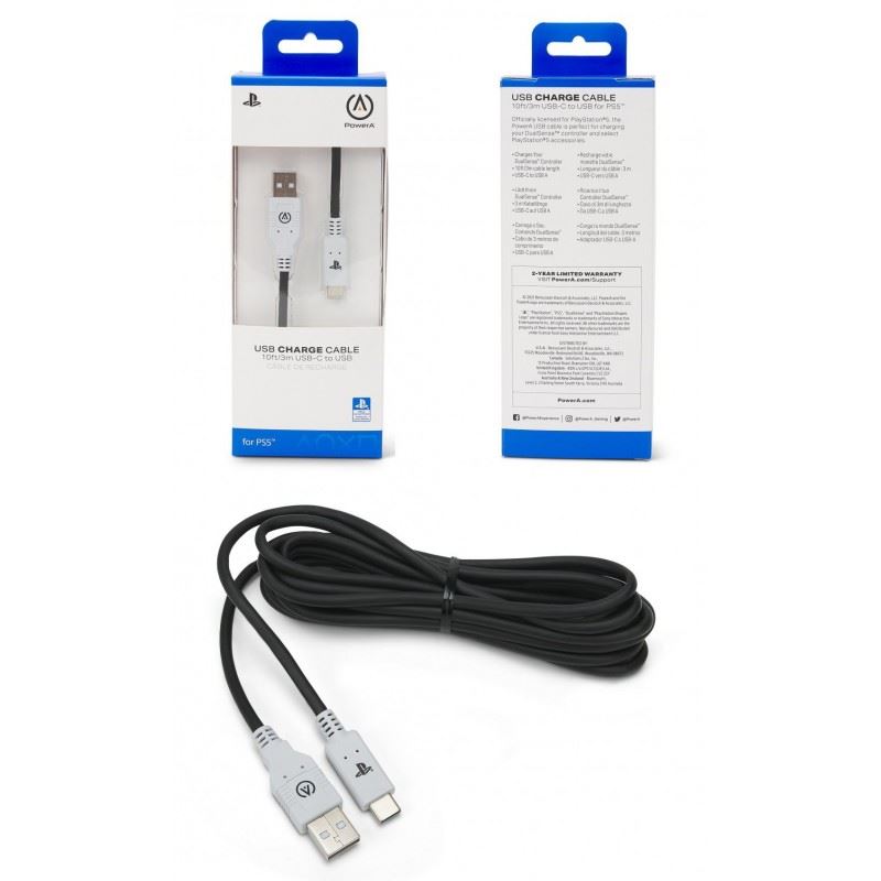 Câble de recharge Subsonic USB C XXL pour manette Dual Sense PS5 3