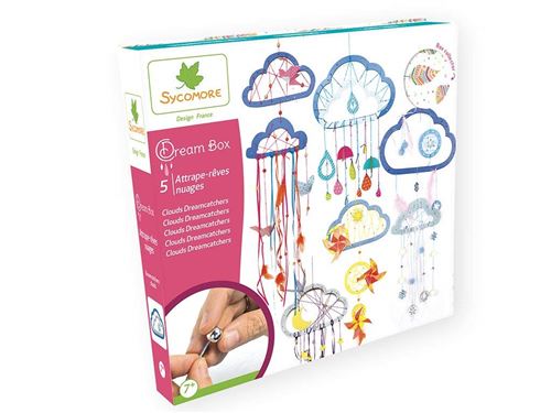 Kit créatif Au Sycomore Dream Box Attrapes Rêves Nuages