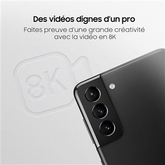 Smartphone Samsung Galaxy S21 Plus 6,7" 5G Double nano SIM 128 Go Noir Reconditionné Grade A