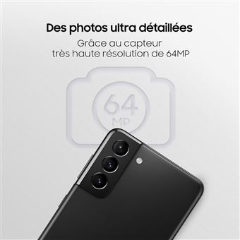 Smartphone Samsung Galaxy S21 Plus 6,7" 5G Double nano SIM 128 Go Noir Reconditionné Grade A