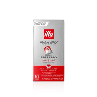 Boite de 10 Capsules café Illy Torrefaction Classique 8908 Argent et Rouge