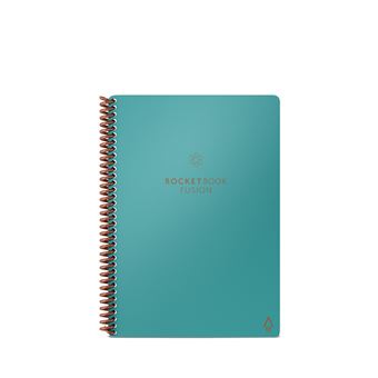 Carnet Connecté Réutilisable à l'infini Rocketbook Fusion Executive 15.2 cm x 22.4 cm A5 Bleu